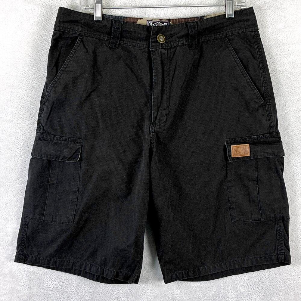 Metal Mulisha Cargo Shorts Mens 32 Black Ripstop Grunge Biker Mototcycle Skate